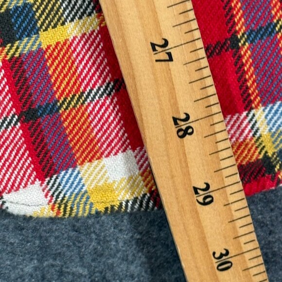 Wallace and Barnes Mens Cotton Twill Workshirt Flannel‎ Mens Sz XS Red Plaid Lux - Picture 10 of 13